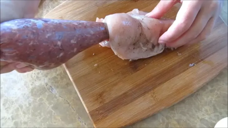 Фаршированная куриная грудка: шаг 4