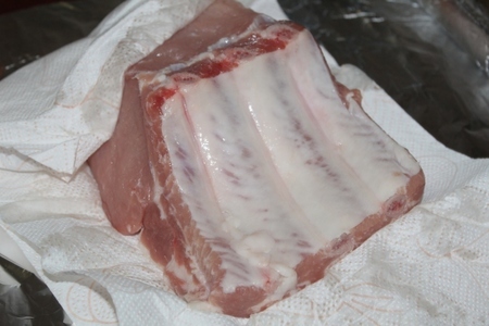 Свиная корейка на кости запеченная цельным куском: шаг 2