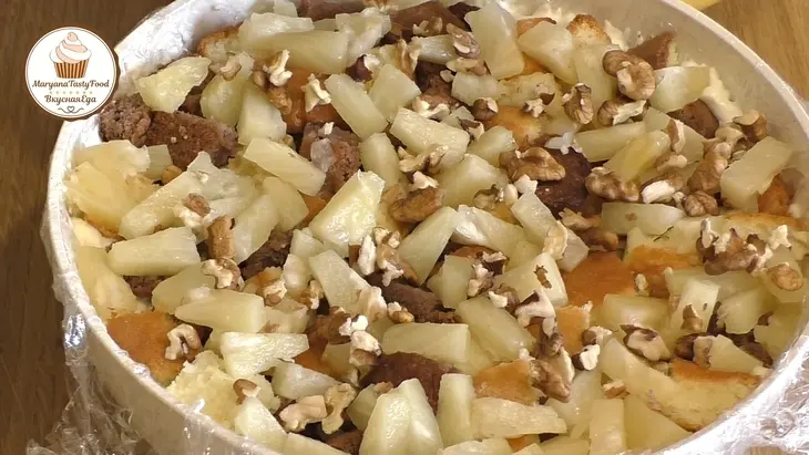 Торт "панчо" с ананасами: шаг 3