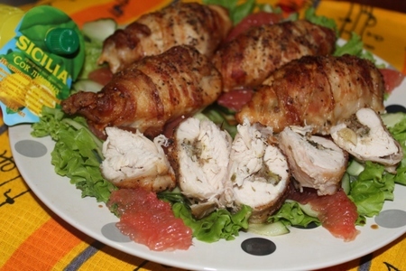 Куриные грудки с хлебной крошкой и зеленью + салат с грейпфрутом: шаг 10