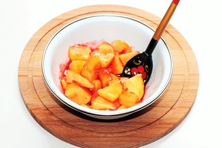 Персиковые дольки с йогуртом: шаг 3