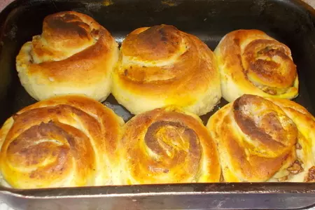 Булочки с корицей и орехами: шаг 5