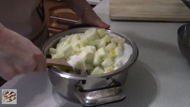 Янтарно-золотистое, ароматное и очень вкусное варенье из кабачков! готовлю каждый год!: шаг 4