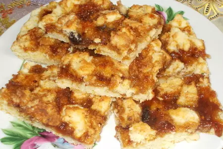 Творожный пирог с вареньем и корицей: шаг 4