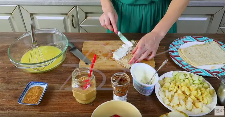 Французский тост из лаваша 4 самые вкусные начинки: шаг 2