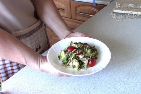 Салат с курицей и овощами! легко приготовить!: шаг 8
