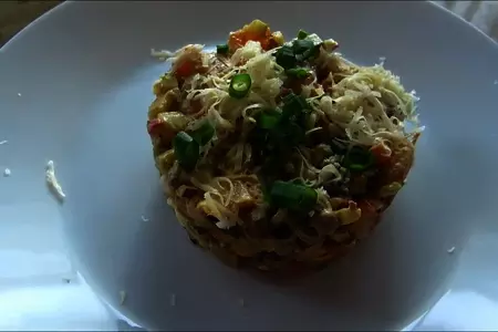 Салат с печенью и мандаринами: шаг 5