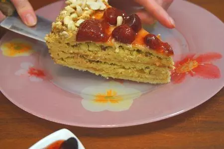 Песочный торт с орехом на праздничный стол: шаг 9