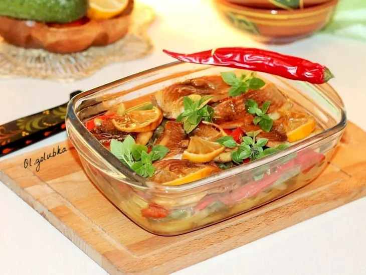 Рыба с медовым чесноком и овощами: шаг 12
