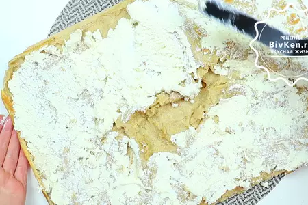 Самый большой блинчик с творогом в духовке: шаг 5