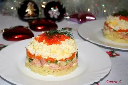 Нежный салат "мимоза" с консервированной сёмгой: шаг 14