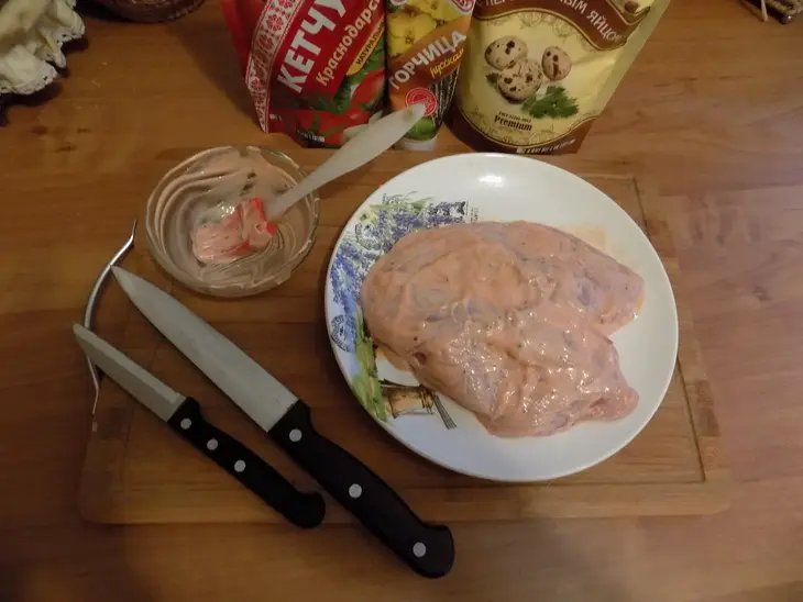 Куриная грудка с чёрными сухариками по - махеевски: шаг 4