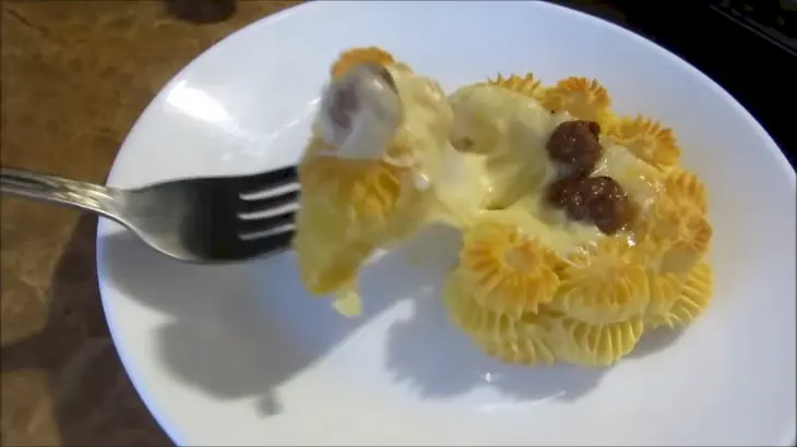 Картофельные гнезда с начинкой: шаг 9