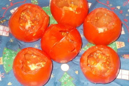 Закуска  "томаты  в снегу": шаг 1