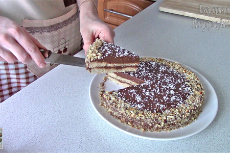 Бананово-шоколадный постный торт: шаг 9