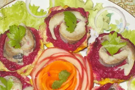 Закуска с селедкой и запеченным картофелем: шаг 7