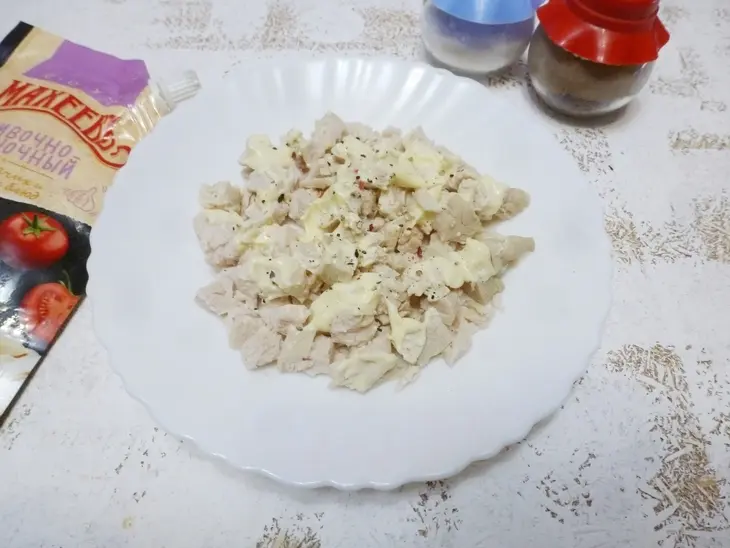 Салат с курицей и дайконом: шаг 5