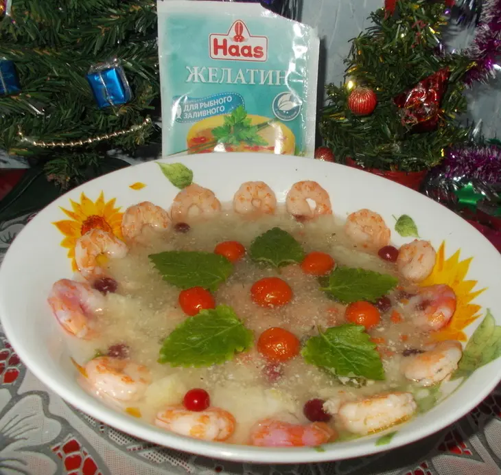 Рыбное заливное из морского окуня и форели: шаг 3