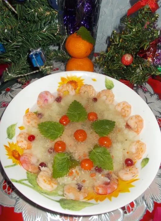 Рыбное заливное из морского окуня и форели: шаг 4