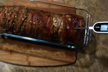 Вкуснейшая грудинка в духовке - вместо колбасы: шаг 6