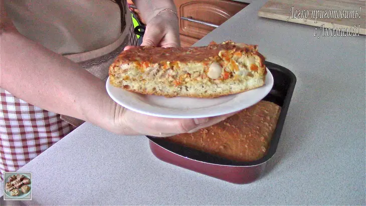 Пирог с курицей и овощами: шаг 10