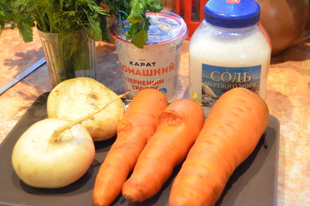Морковь и репка, тушеные с домашним сыром: шаг 1