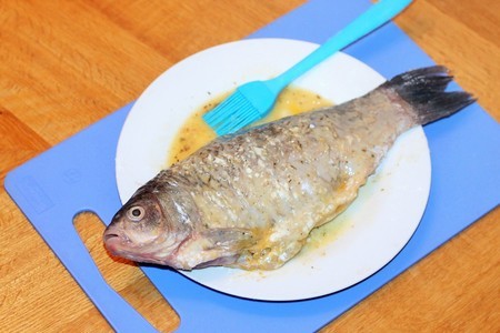Рыба под ореховой корочкой и с овощными блинчиками.: шаг 9