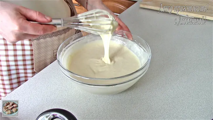 Заливной пирог с картофелем и мясом: шаг 7