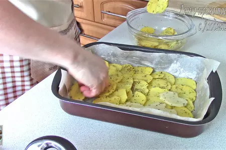 Заливной пирог с картофелем и мясом: шаг 8