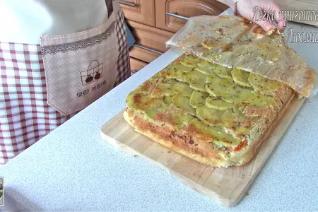 Заливной пирог с картофелем и мясом: шаг 11