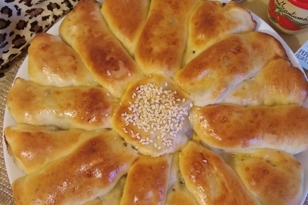 Пирог "солнышко" с фаршем и картофелем: шаг 9