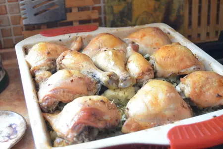 Острая курица на овощной подушке: шаг 6