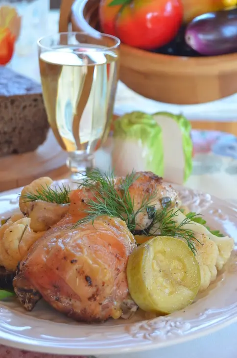 Острая курица на овощной подушке: шаг 7