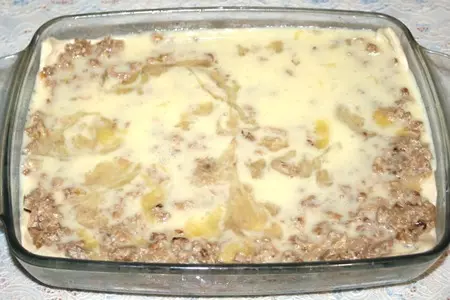 Лазанья из слоеного теста с курицей и грибами: шаг 10