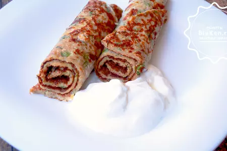 Сырные блинчики с зеленью: шаг 5
