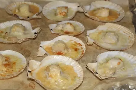 Морской гребешок с пармезаном и сливочным маслом: шаг 5