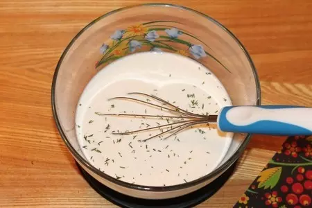 Блины с мясным припеком и икорным соусом #масленица: шаг 6