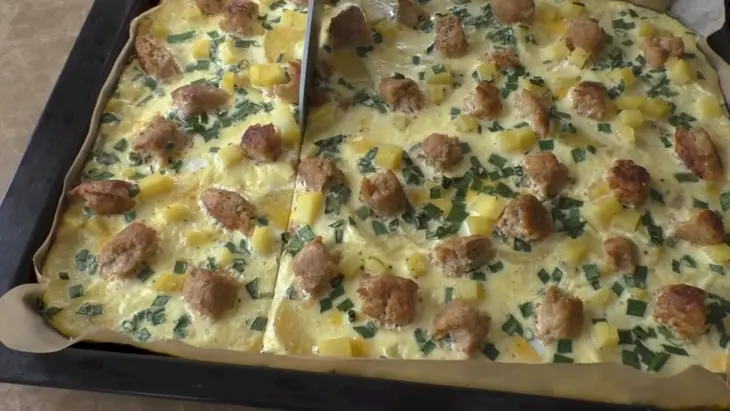Картофельная запеканка с колбасками: шаг 7