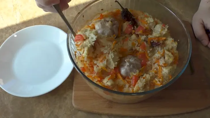 Плов без казана! курица с рисом в духовке: шаг 8