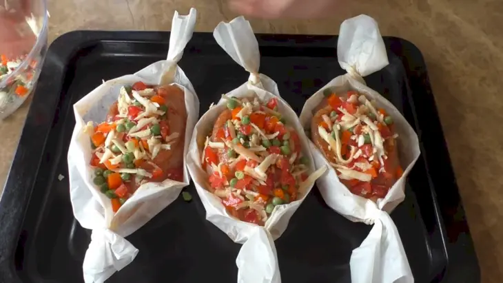Куриные лодочки с овощами: шаг 5