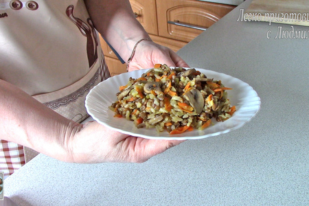 Каша из чечевицы и риса с грибами: шаг 10