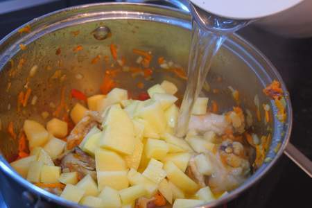 Сырный суп с курицей и болгарским перцем: шаг 9