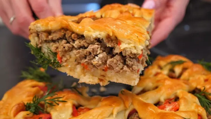 Праздничный мясной пирог: шаг 9