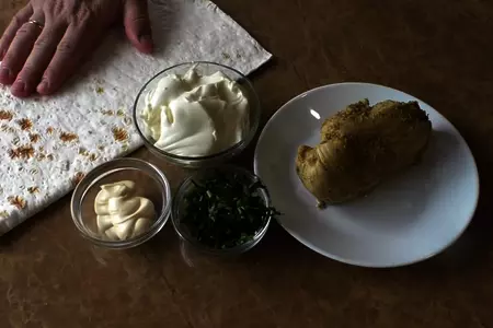 Закуска из лаваша: шаг 1