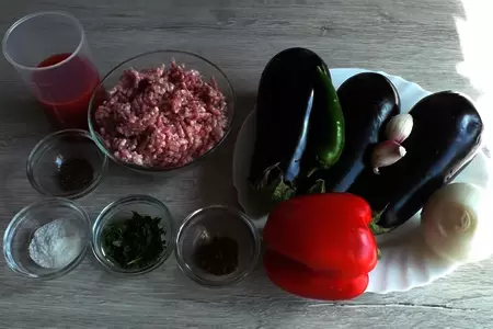 Фаршированный баклажаны: шаг 1