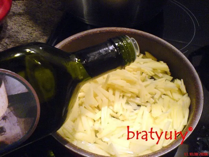 Картофель с беконом, жареный на трёх жирах: шаг 6