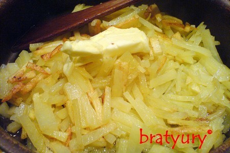 Картофель с беконом, жареный на трёх жирах: шаг 7