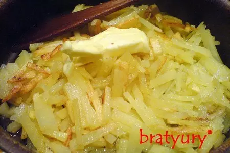 Картофель с беконом, жареный на трёх жирах: шаг 7