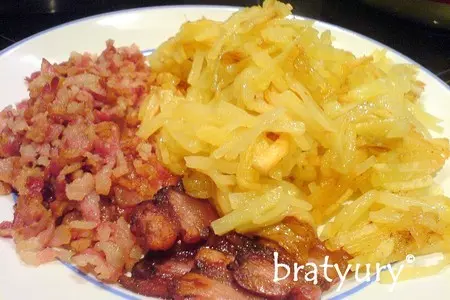 Картофель с беконом, жареный на трёх жирах: шаг 8