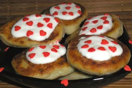 Медовые  сырники: шаг 8